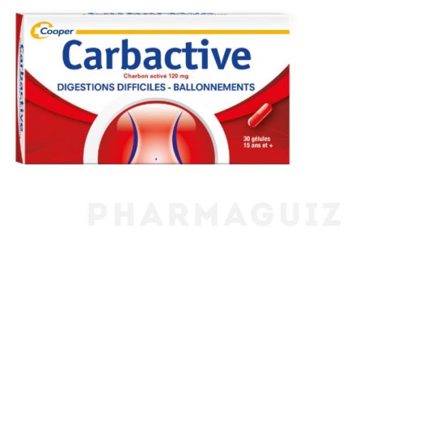 CARBACTIVE 120 mg, 30 gélules
