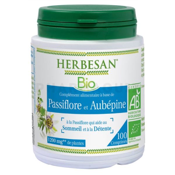 Herbesan Bio Passiflore Et Aubepine (100cprs)