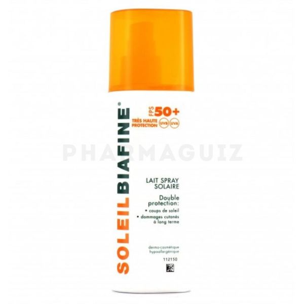 SOLEILBIAFINE Lait Spray Solaire Très Haute Protection FPS 50+. Spray 200 ml
