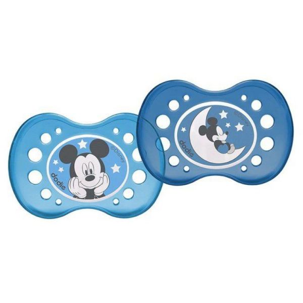 Dodie Disney Sucette Anatomique Silicone Duo Nuit Mickey +18mois