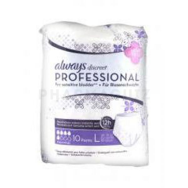 Always Discreet Professional Normal Taille L 10 Protections Incontinence