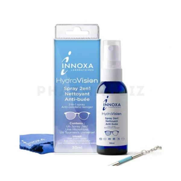 Innoxa Hydravision Spray 2 En 1 Nettoyant Anti-buée Fl/30ml