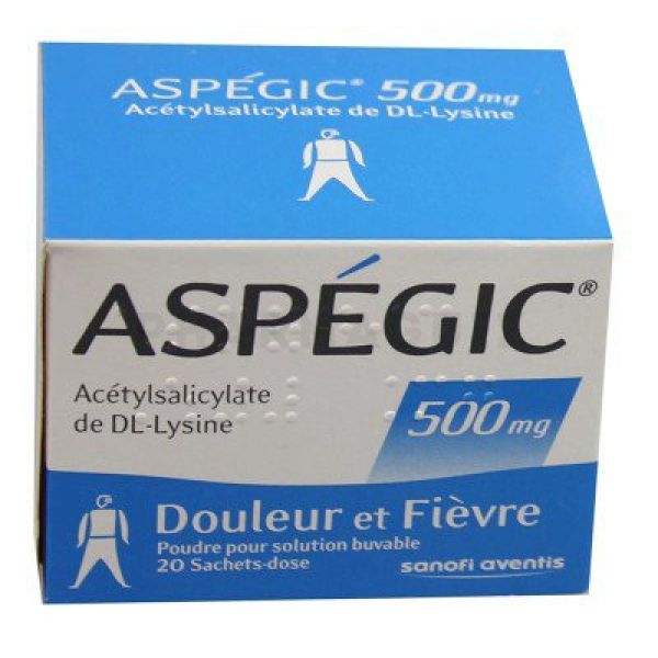 Aspégic 500 mg poudre 20 sachets