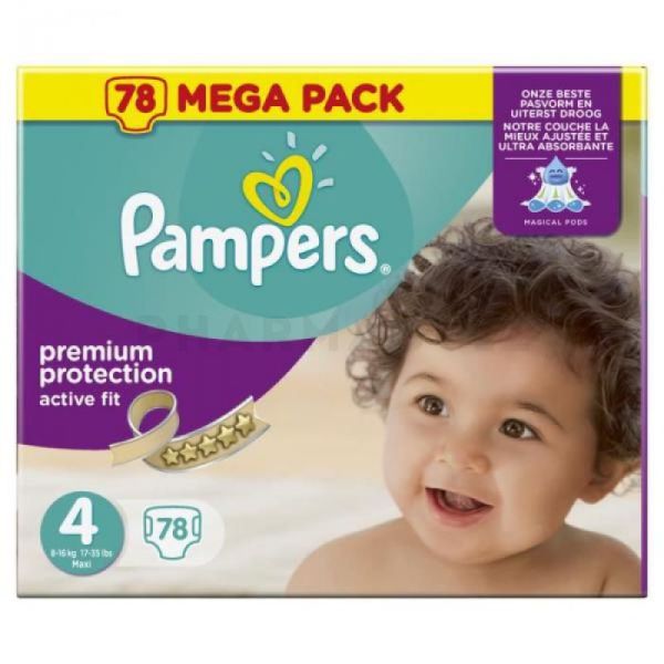 Pampers taille 4 MEGA PACK 78 couches