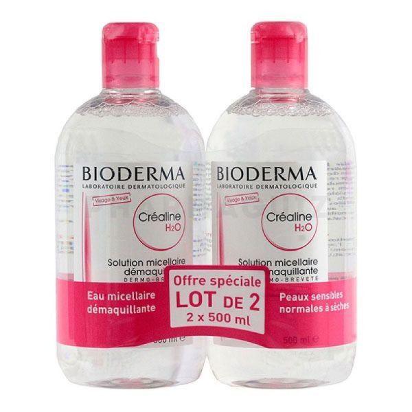 Bioderma Créaline H2O Solution Micellaire 500ml lot de 2
