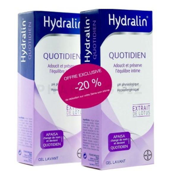 Hydralin Quotidien gel lavant 2 x 200 ml