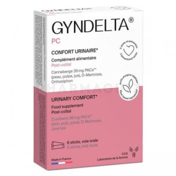 Gyndelta pc confort urinaire 6 sticks voie orale