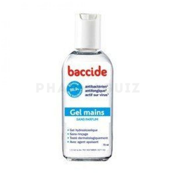 Baccide-Gel Desinfectant Hydroalcoolique Baccide Manugel Sans Parfum, 75 ml