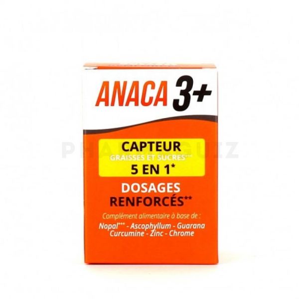 Anaca3+ capteur 5 en 1 graisses et sucres 120 gélules