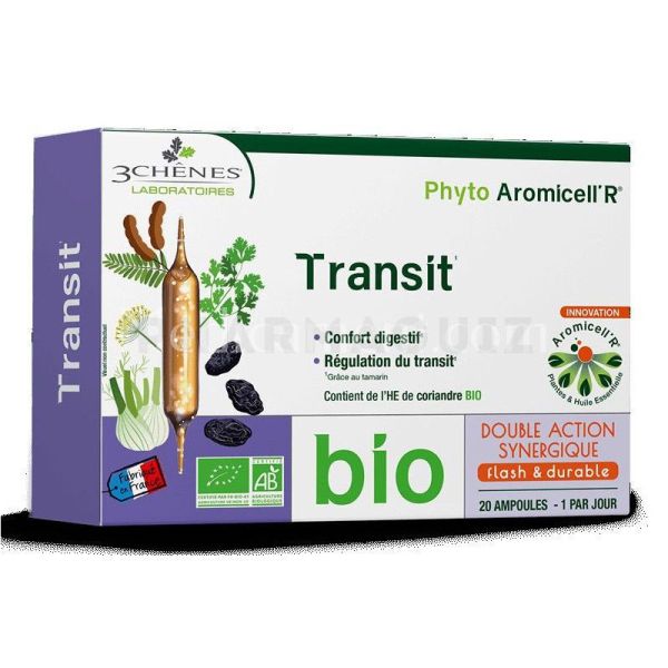 LES 3 CHÊNES Transit Phyto Aromicell R 20 ampoules x 10ml