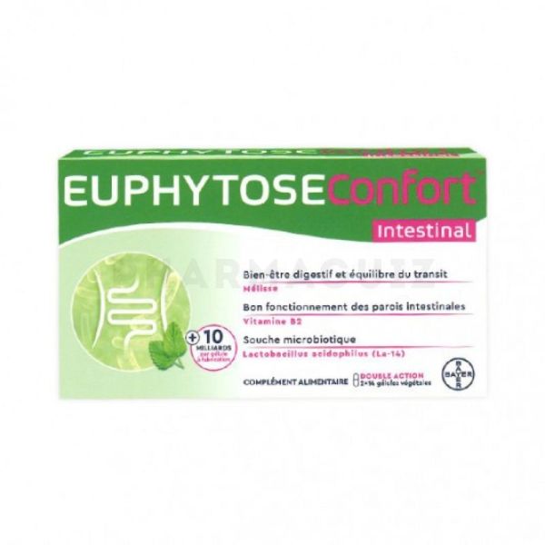 Euphytose Confort Intestinal 28 Gélules Végétales