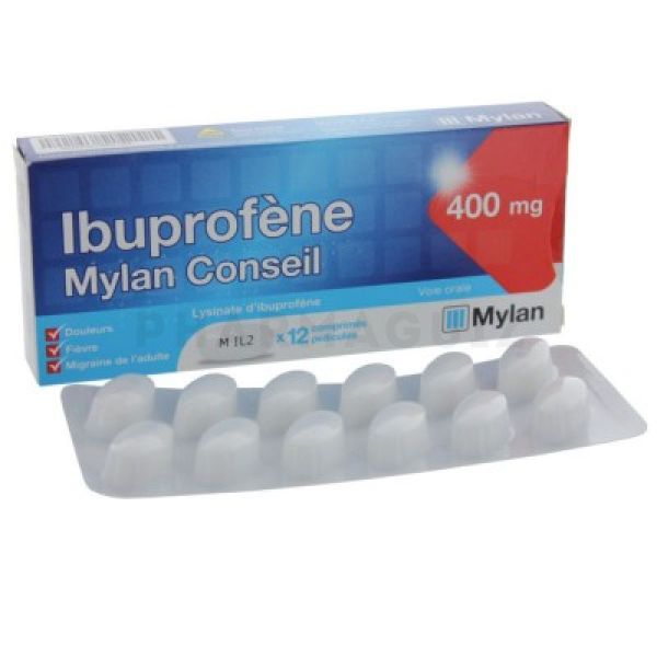 Mylan Ibuprofène 400 mg 12 comprimés