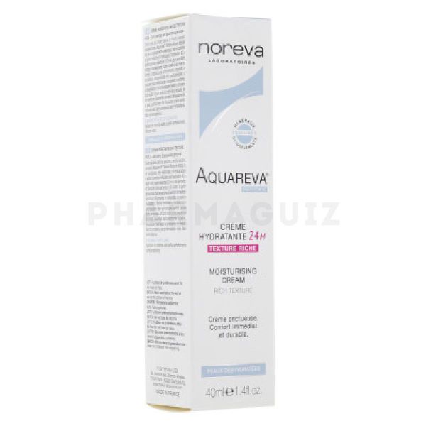 Noreva Aquareva crème hydratante 24h riche 40 ml