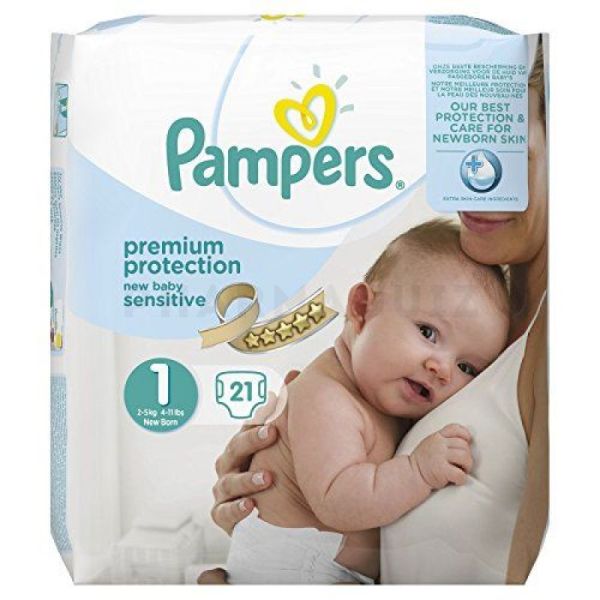 Pampers New baby sensitive t1 2-5 kg 21 couches