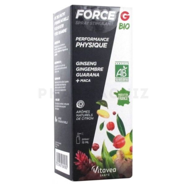 Force G bio Performance physique spray stimulant 15ml