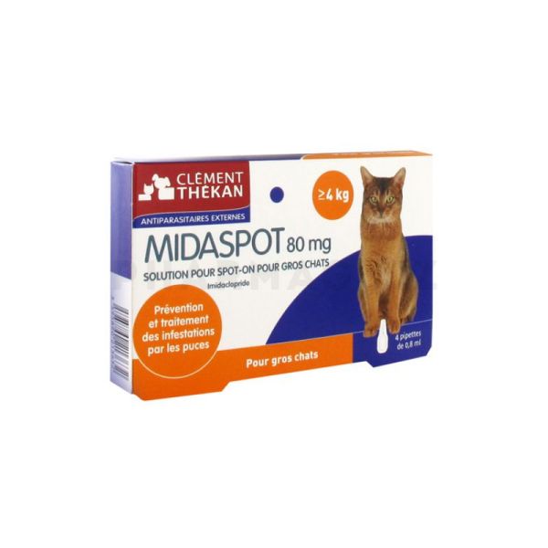 Midaspot chat +4kg 40mg  4 pipettes