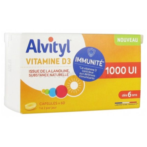 ALVITYL Vitamine D3 1000 UI 60 capsules