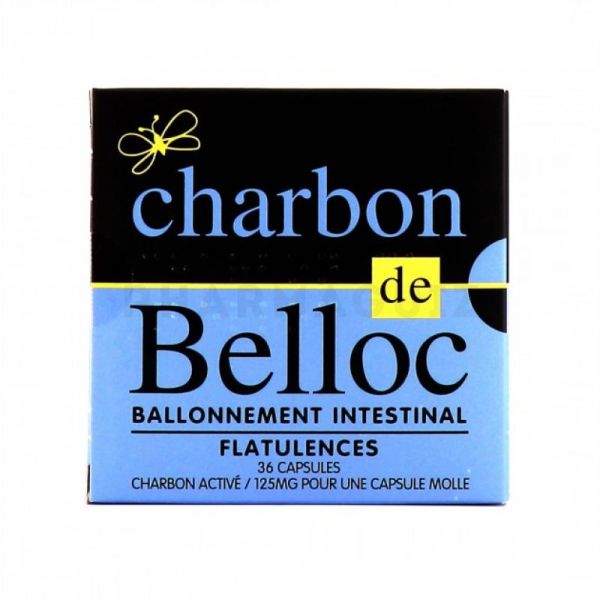 Charbon de Belloc 125 mg 36 capsules