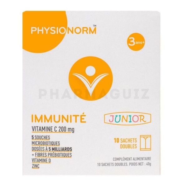 IMMUBIO Immunité Junior vitamine C 3 ans+ 10 sachets x 4g