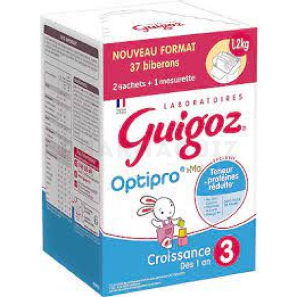 GUIGOZ Optipro lait croissance 3 dès 1 an 1,2kg