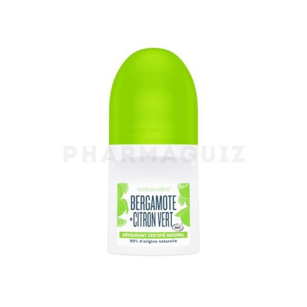Schmidt's Déodorant Roll-On Bergamote Citron Vert