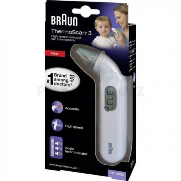Braun Thermomètre Auriculaire ThermoScan 3 IRT3030