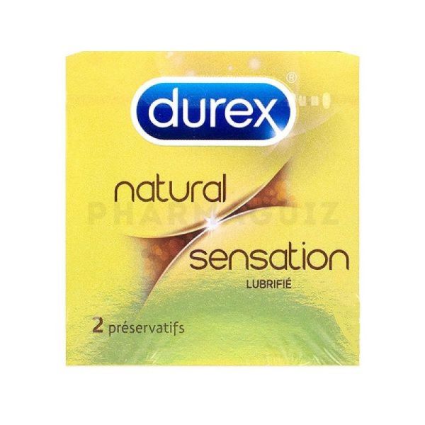 Durex Natural sensation lubrifié 2 préservatifs
