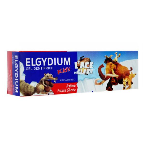 Elgydium Kids gel dentifrice Age de Glace fraise givrée 50 ml