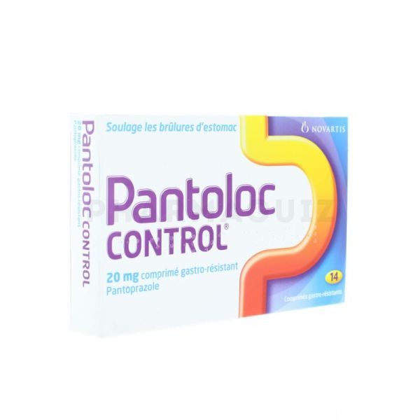 PANTOLOC CONTROL 14 comprimes gastro-resistants 20mg