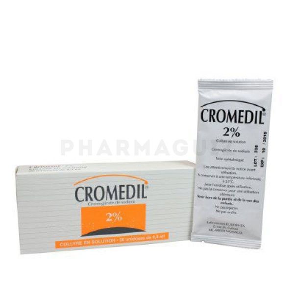 Cromédil 2% collyre 30 unidoses