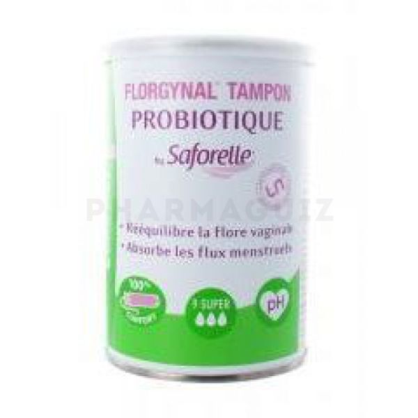 Saforelle Florgynal Tampon Probiotique Applicateur Compact 9 Super
