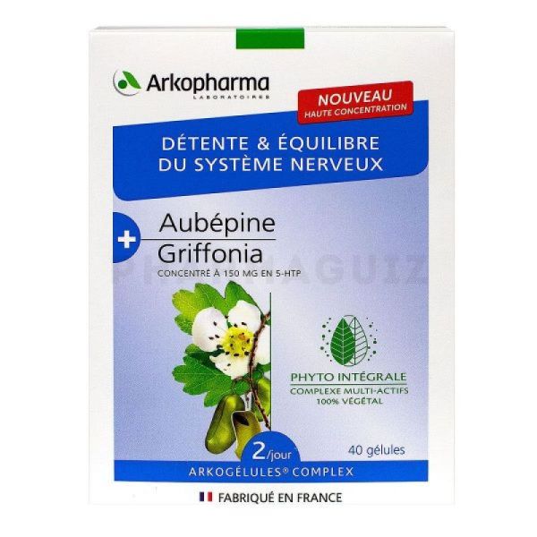 Arkogélules Complexe Aubépine et Griffonia 40 gélules