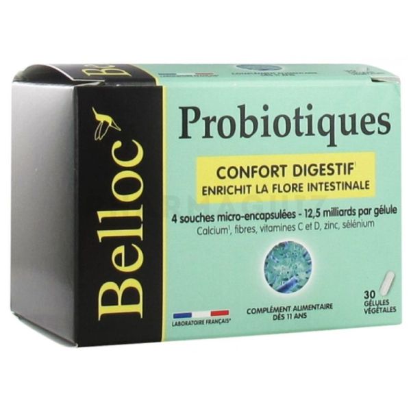 CHARBON DE BELLOC Probiotiques confort digestif 30 gélules